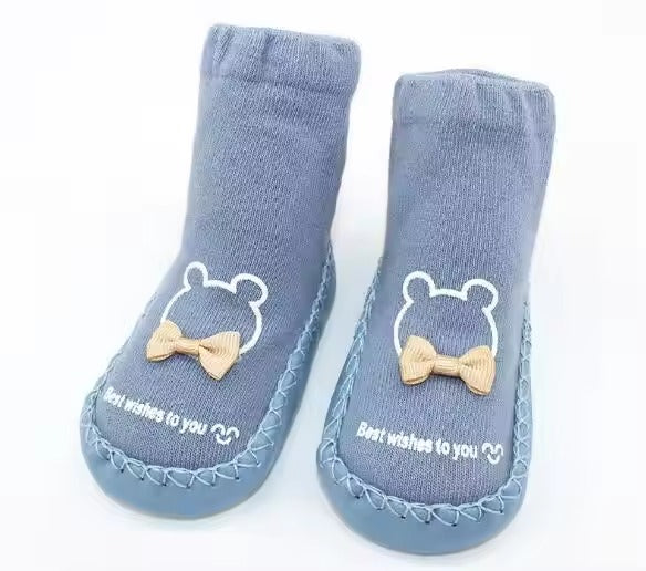 Bowknot New Cute Baby Sock Skin Bottom Footwear Antiskid Baby Socks Floor Cartoon Socks in the children's Stockings