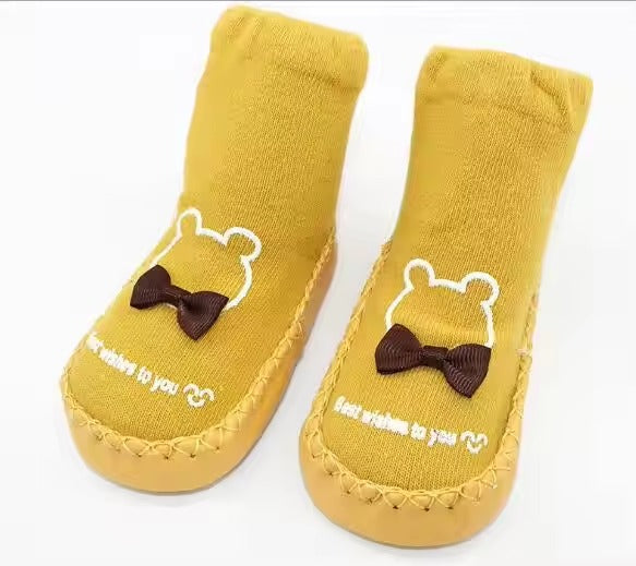 Bowknot New Cute Baby Sock Skin Bottom Footwear Antiskid Baby Socks Floor Cartoon Socks in the children's Stockings