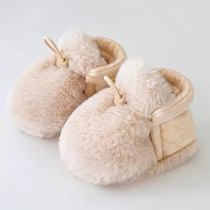 Winter Warm Infant Kids Crib Shoes Comfortable Baby Girls Boys Anti-Slip Soft Soled Floor Shoes Newborn Baby First Walkers