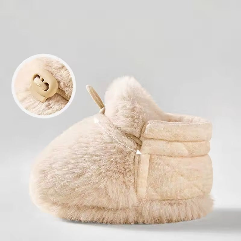 Winter Warm Infant Kids Crib Shoes Comfortable Baby Girls Boys Anti-Slip Soft Soled Floor Shoes Newborn Baby First Walkers