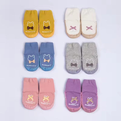 Bowknot New Cute Baby Sock Skin Bottom Footwear Antiskid Baby Socks Floor Cartoon Socks in the children's Stockings